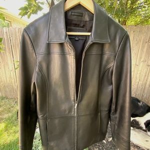 Gianna Lorenza  lambs skin leather jacket- size large and color black